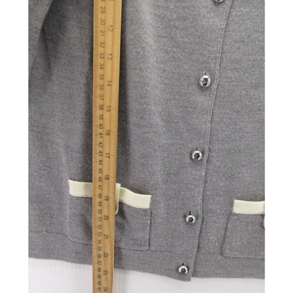 Coach Sweater Medium Merino Wool Cardigan Button Up Pockets Knit - Picture 4 of 10